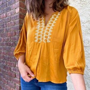 Dolan Orange Relaxed Embellished Tunic
